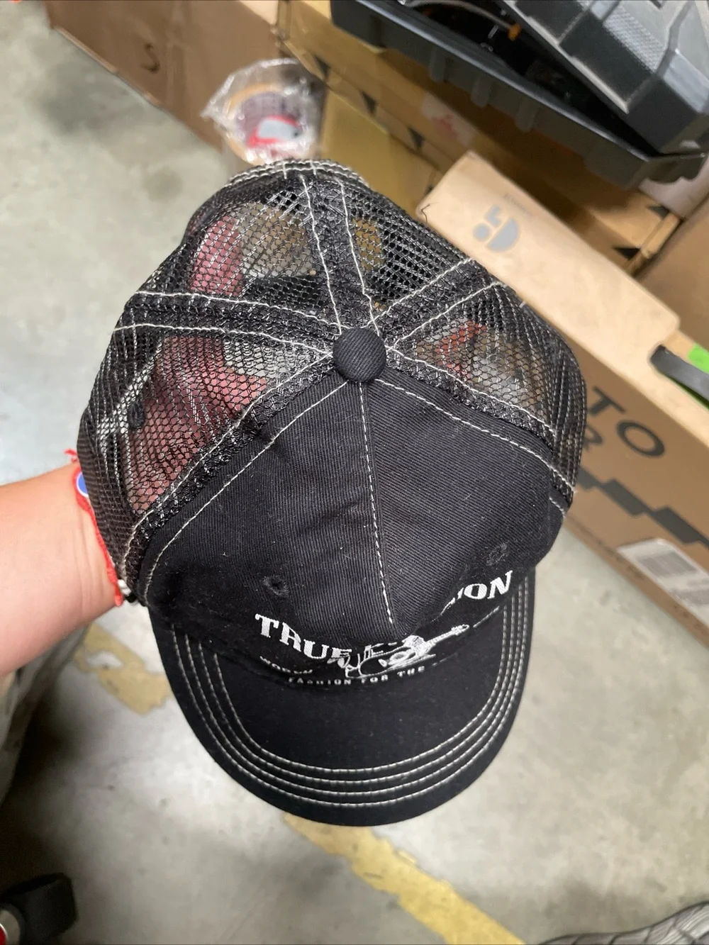 True Religion Trucker Buddha World Tour Hat Cap SnapBack Adjustable